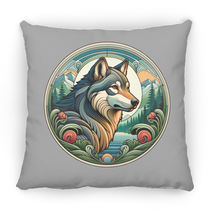 Wolf, Art Nouveau Style - Pillows