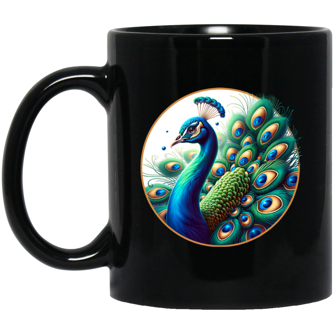 Peacock Circle Mugs