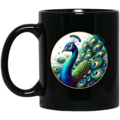 Peacock Circle Mugs