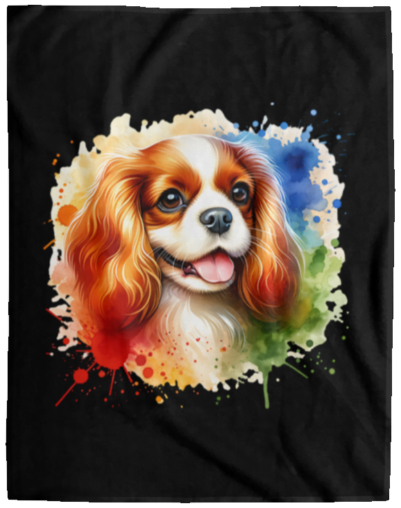 Blenheim Cavalier King Charles Spaniel Fleece Blankets