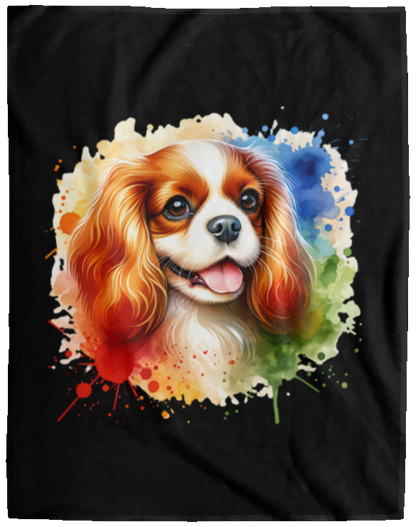 Blenheim Cavalier King Charles Spaniel Fleece Blankets