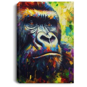 Pensive Gorilla Portrait Canvas Art Prints