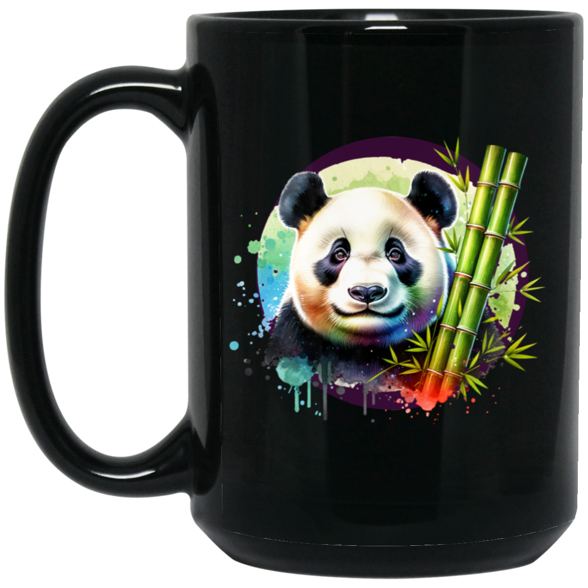 Panda with Bamboo Mugs