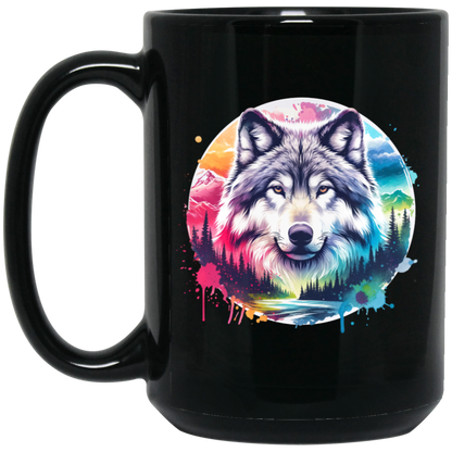 Wolf Spirit Rising Mugs