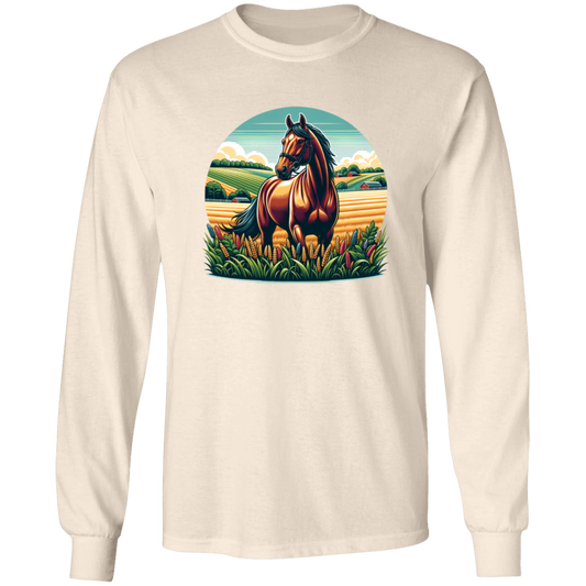 Bay Horse on Farm - T-shirts, Hoodies and Sweatshirts