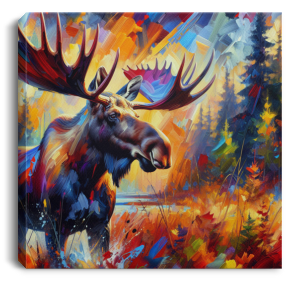 Sunset Moose Canvas Art Prints