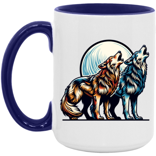 Wolf Pair Howling Mugs