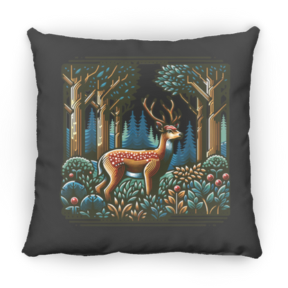 Deer in Forest Block Print - Pillows