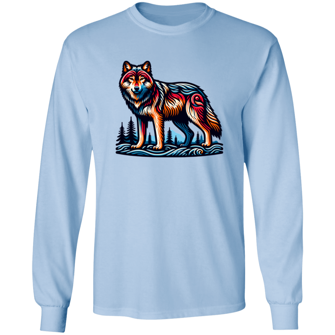 Wolf Block Print - T-shirts, Hoodies and Sweatshirts