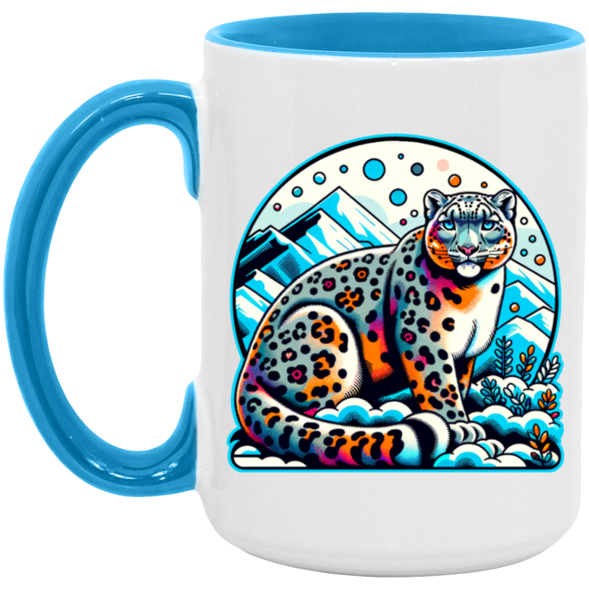 Snow Leopard Graphic Mugs