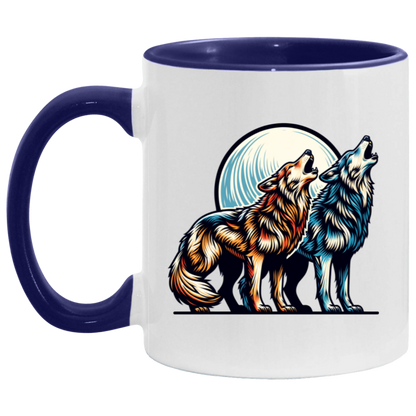 Wolf Pair Howling Mugs