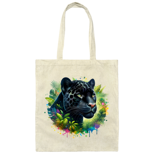 Melanistic Leopard - Canvas Tote Bag