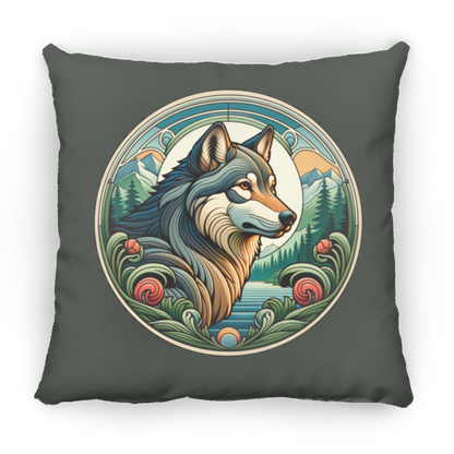 Wolf, Art Nouveau Style - Pillows
