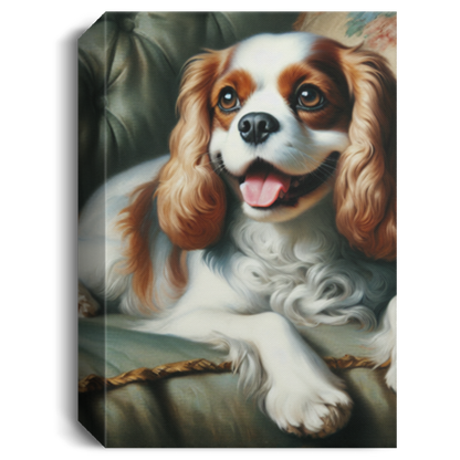 Cavalier King Charles Spaniel on Sofa - Canvas Art Prints