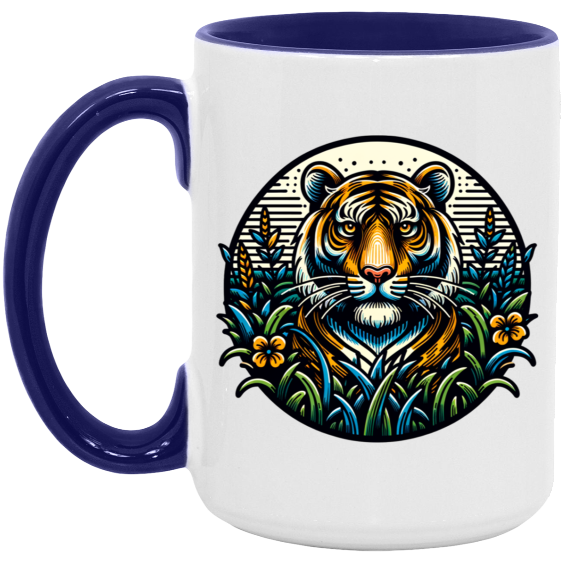 Tiger Graphic Circle Mugs