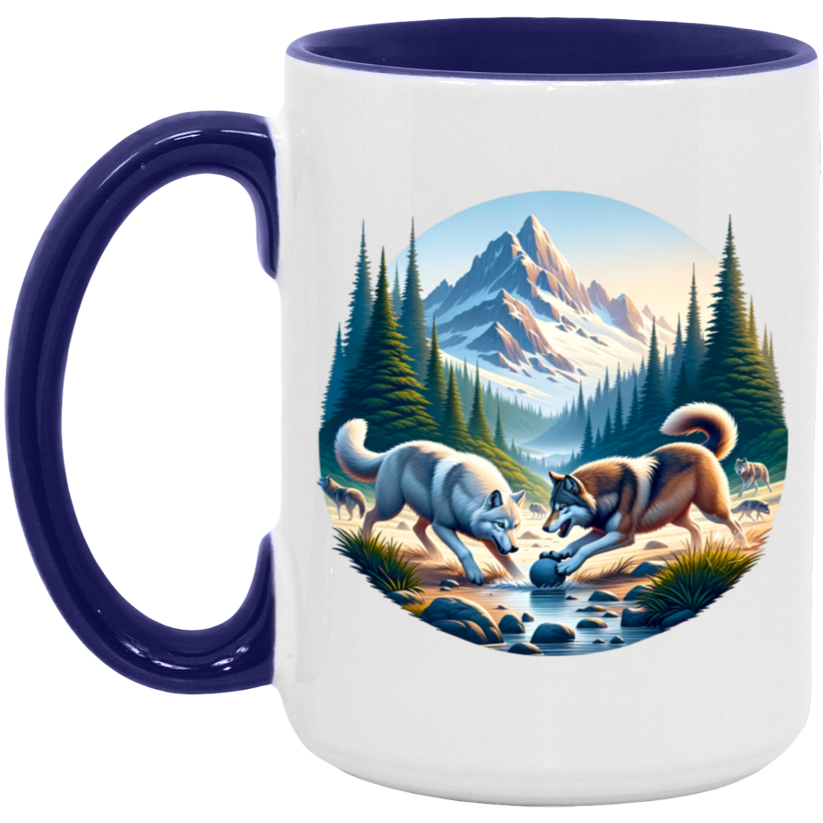 Wolves Playing Mugs