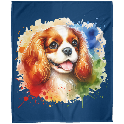 Blenheim Cavalier King Charles Spaniel Fleece Blankets