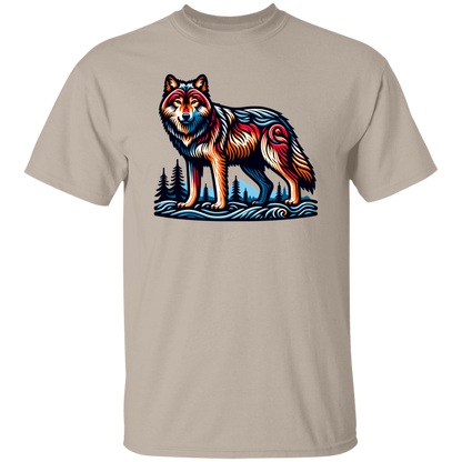 Wolf Block Print - T-shirts, Hoodies and Sweatshirts