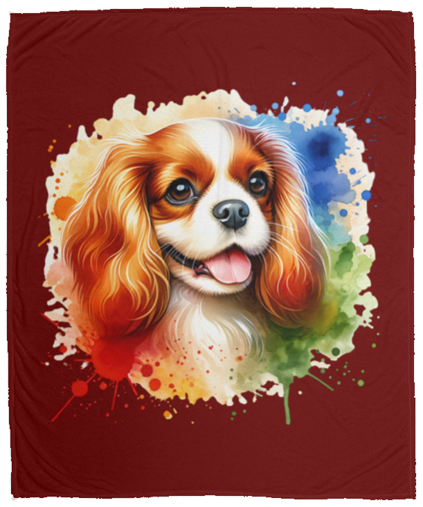 Blenheim Cavalier King Charles Spaniel Fleece Blankets