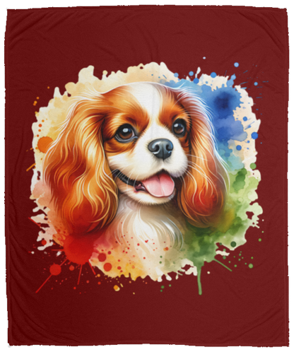Blenheim Cavalier King Charles Spaniel Fleece Blankets