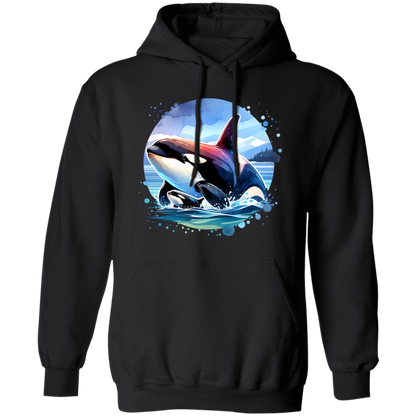 Orca and Calf in Strait of Juan de Fuca - T-shirts, Hoodies and Sweatshirts