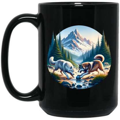 Wolves Playing Mugs