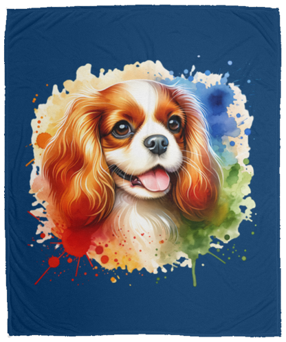 Blenheim Cavalier King Charles Spaniel Fleece Blankets