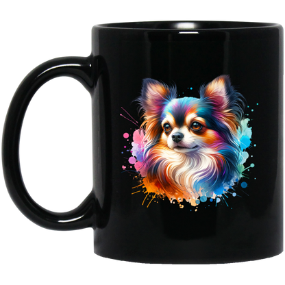 Longhair Tricolor Chihuahua - Mugs