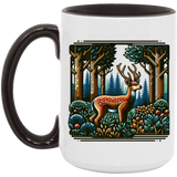 Deer in Forest Block Print Mugs