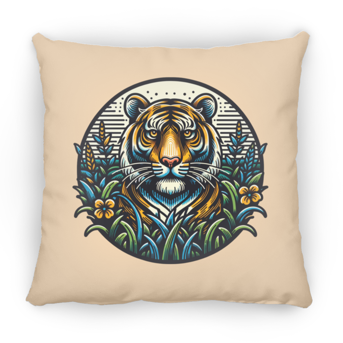 Tiger Graphic Circle - Pillows