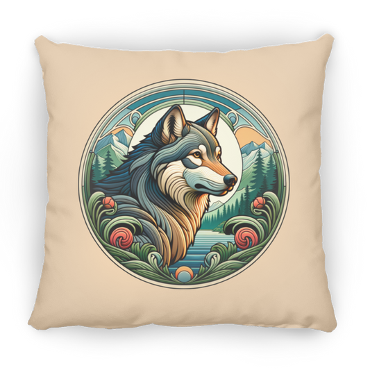 Wolf, Art Nouveau Style - Pillows