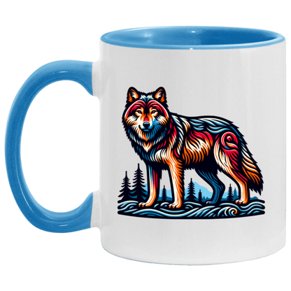 Wolf Block Print Mugs