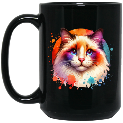 Longhair Tortie Point Cat - Mugs