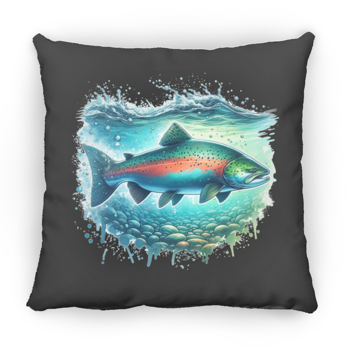 Pink Salmon - Throw Pillows