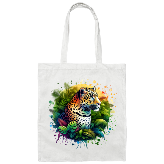 Leopard Jungle Circle - Canvas Tote Bag