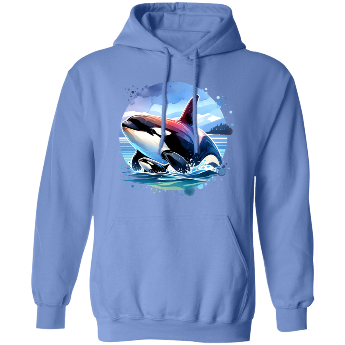 Orca and Calf in Strait of Juan de Fuca - T-shirts, Hoodies and Sweatshirts