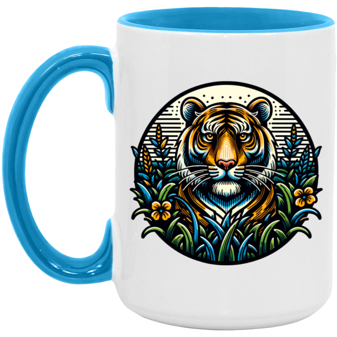 Tiger Graphic Circle Mugs