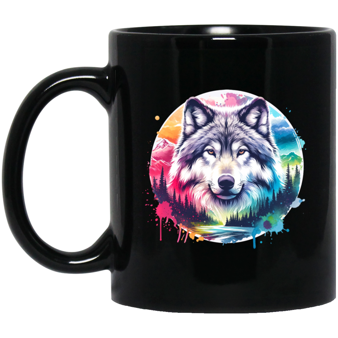 Wolf Spirit Rising Mugs