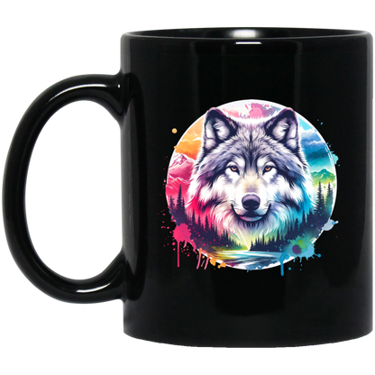 Wolf Spirit Rising Mugs