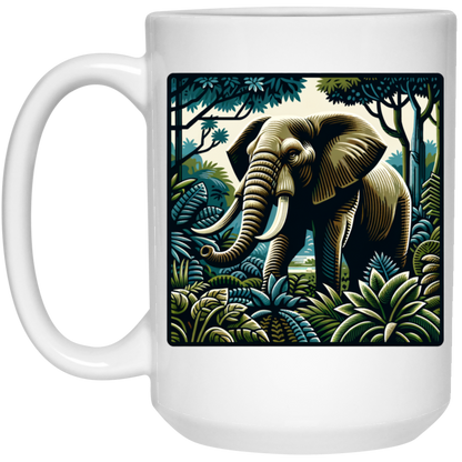 Block Print Elephant - Mugs