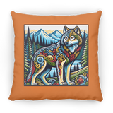 Folk Art Wolf Pillows