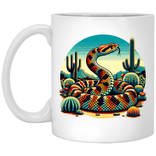 Rattlesnake and Cactus Graphic - Mugs