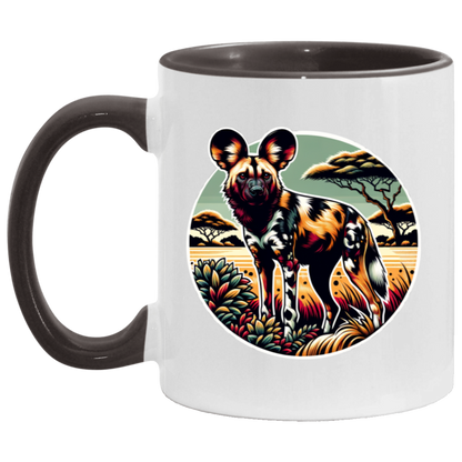 African Wild Dog Graphic - Mugs
