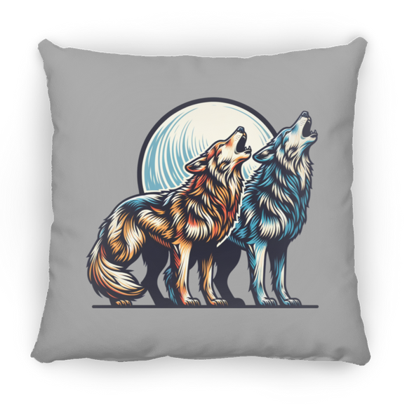 Wolf Pair Howling Pillows