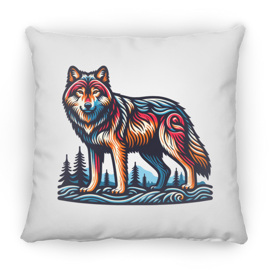 Wolf Block Print - Pillows