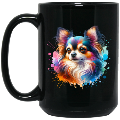 Longhair Tricolor Chihuahua - Mugs