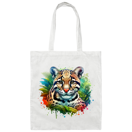 Clouded Leopard Portrait - Canvas Tote Bag
