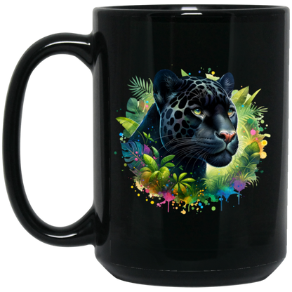 Melanistic Leopard - Mugs