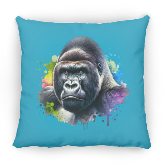 Silverback Male Gorilla Watercolor - Pillows