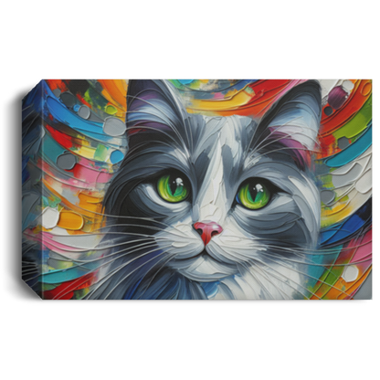 Grey and White Cat - Canvas Art Prints